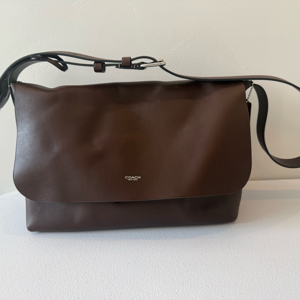 Coach Dark Brown Leather Ludlow Messenger Bag